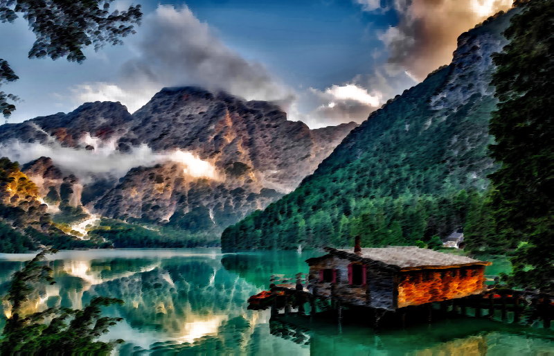 Surreal Italian Lake