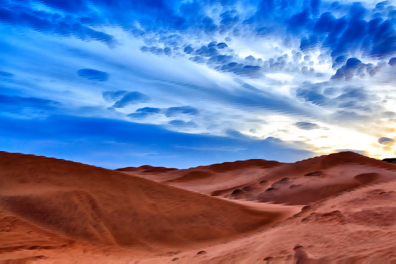 Surreal Desert Sand Dunes Landscape