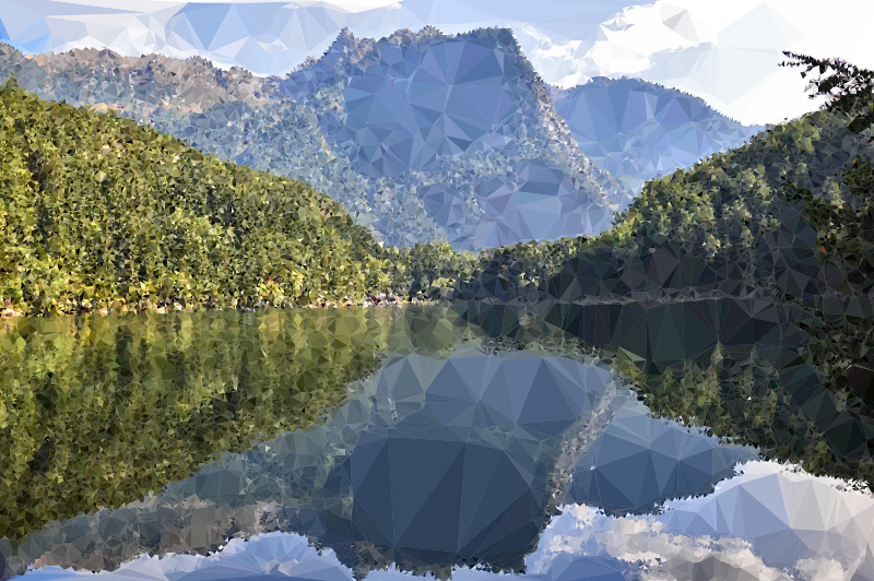 Low Poly Piburger Lake Austria