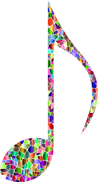 Vivid Chromatic Tiled Musical Note