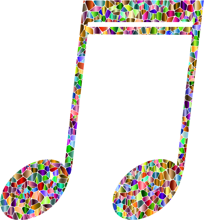 Vivid Chromatic Tiled Musical Note 2