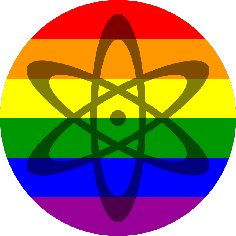 Atom Shadow on Rainbow Flag