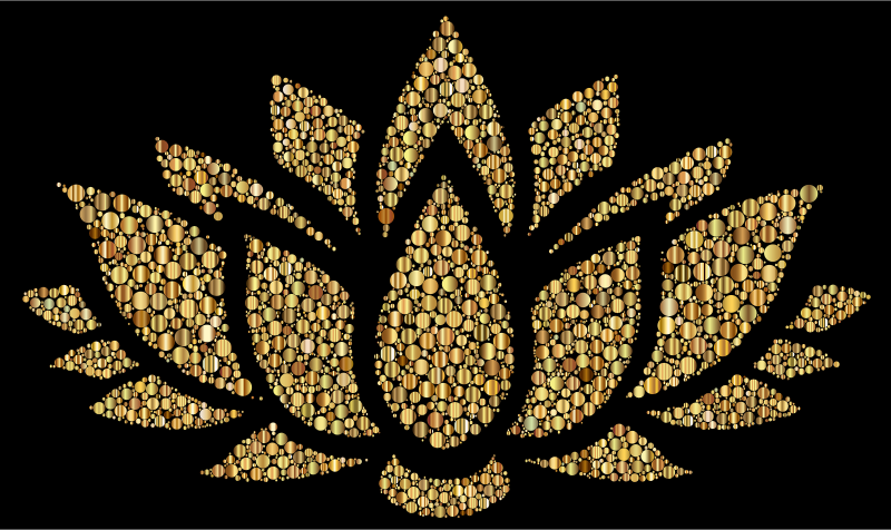 Prismatic Lotus Flower Silhouette 6 Circles 7