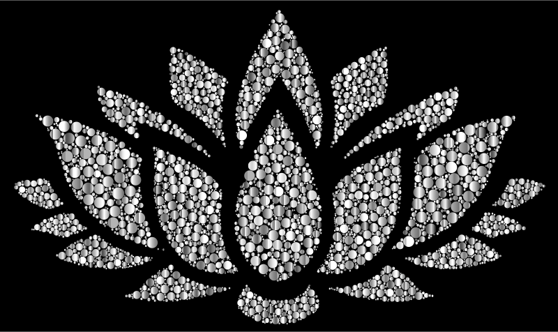 Prismatic Lotus Flower Silhouette 6 Circles 9