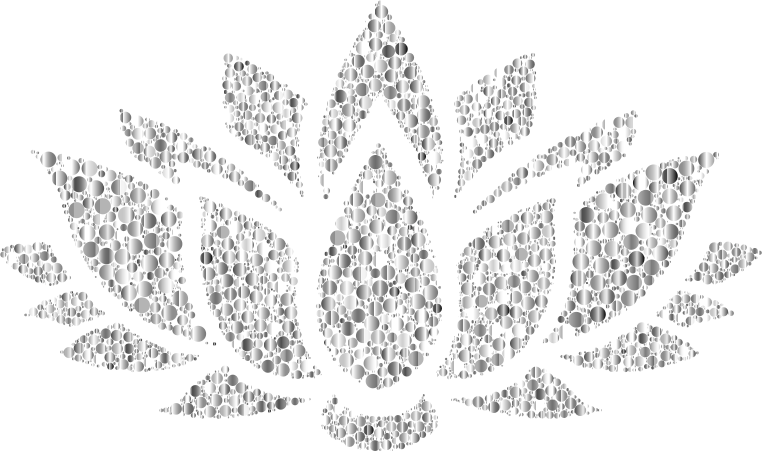 Prismatic Lotus Flower Silhouette 6 Circles 9 No Background