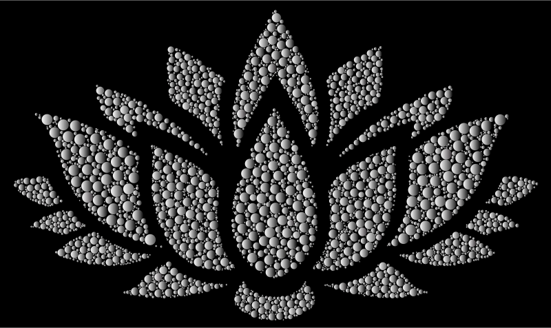 Prismatic Lotus Flower Silhouette 6 Circles 10
