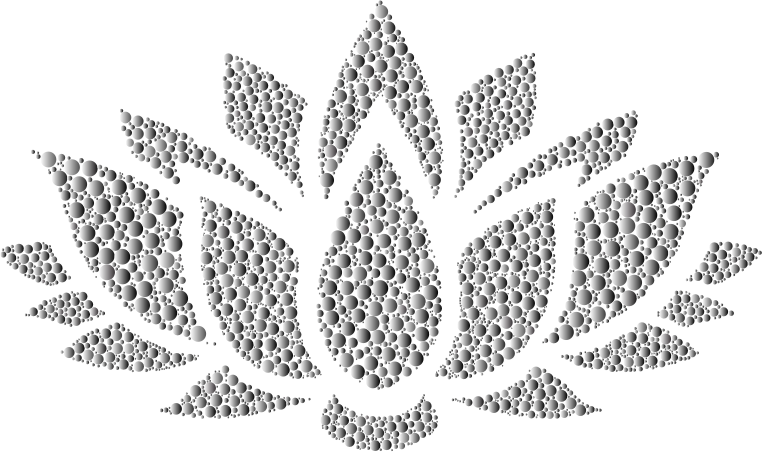 Prismatic Lotus Flower Silhouette 6 Circles 10 No Background