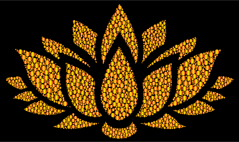 Prismatic Lotus Flower Silhouette 6 Circles 11