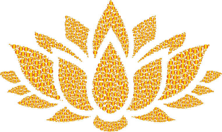 Prismatic Lotus Flower Silhouette 6 Circles 11 No Background