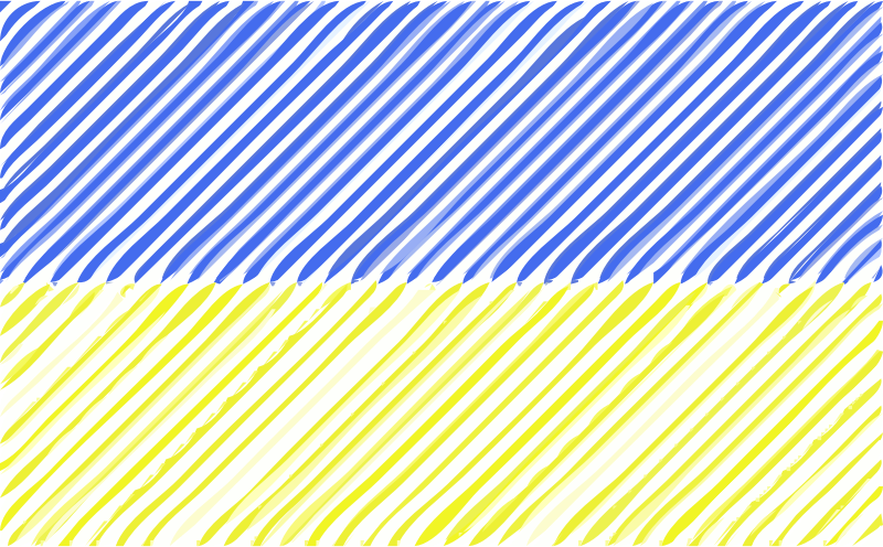 Ukraine flag linear