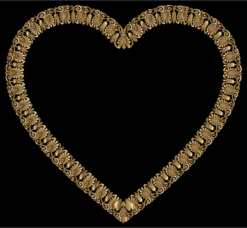 Gold Victorian Ornament Heart