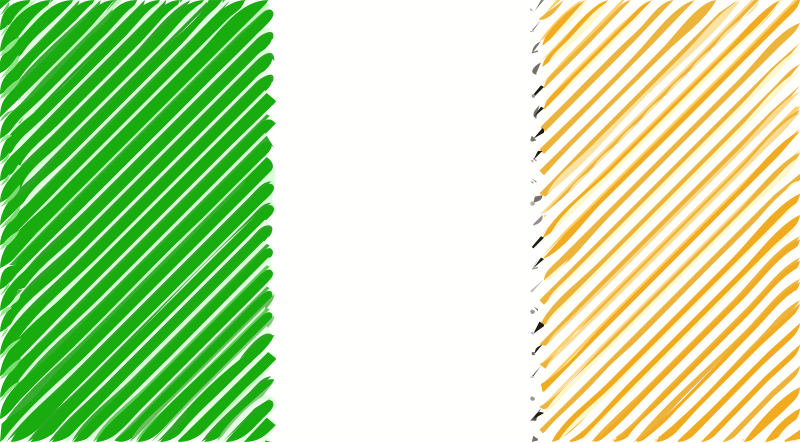 Ireland flag linear