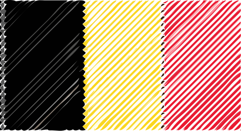 Belguim flag linear