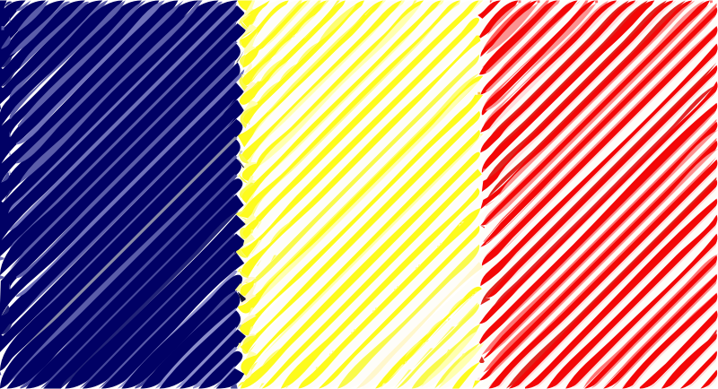 Chad flag linear