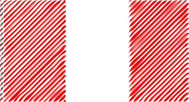 Peru flag linear