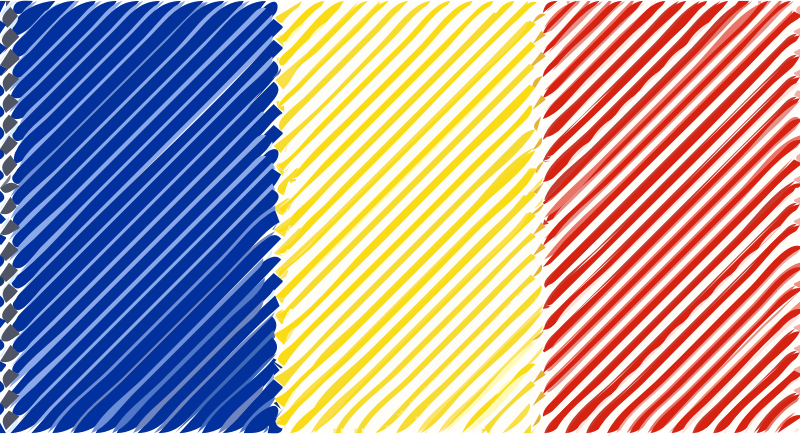 Romania flag linear