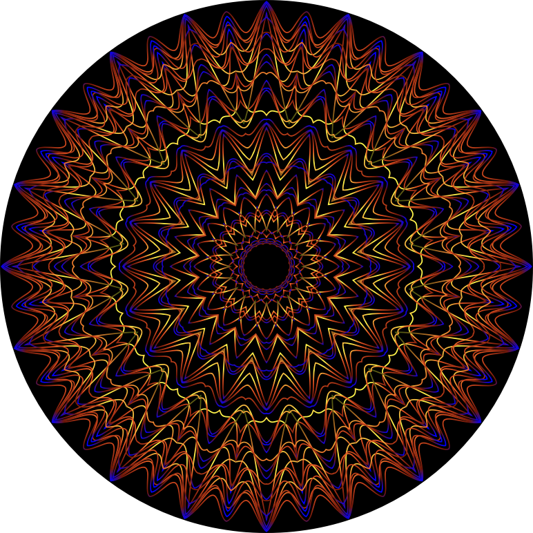 Prismatic Mandala Line Art 2