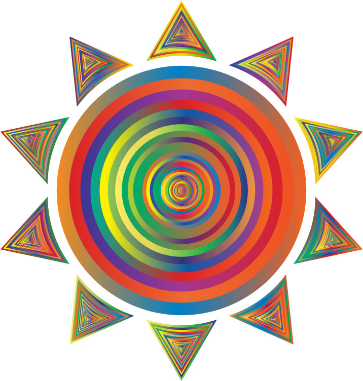 Prismatic Sun Icon Variation 2