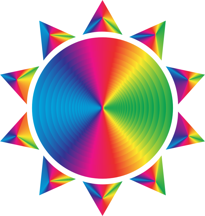 Prismatic Sun Icon Variation 7