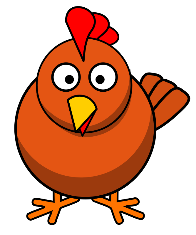 Chicken Round Cartoon