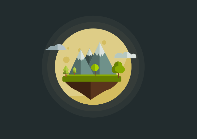 Mountain Flat Design