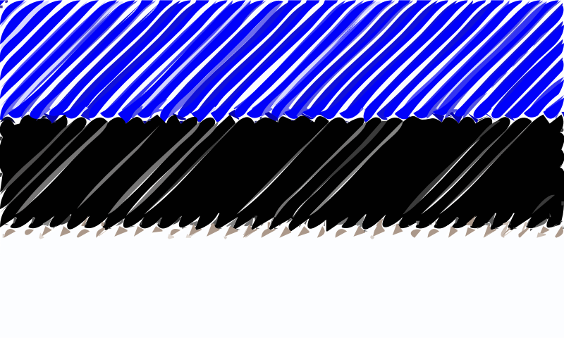Estonia flag linear