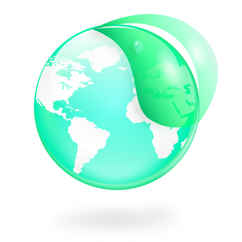 Environmental / Eco Globe & Leaf Icon