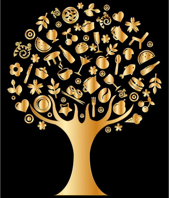 Gold Abstract Tree