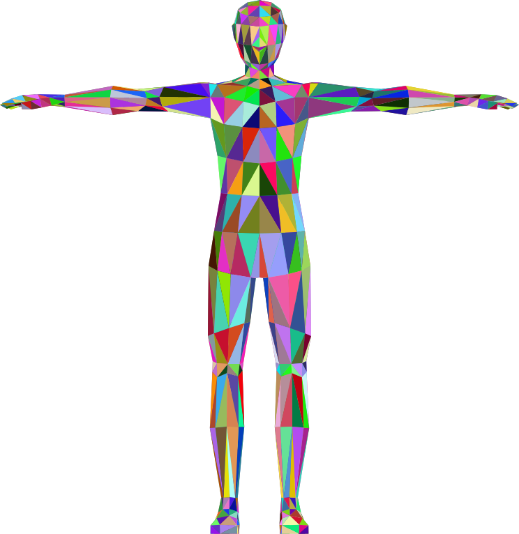 Prismatic Low Poly Human Male