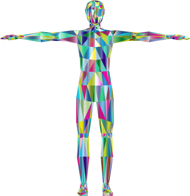 Prismatic Low Poly Human Male Variation 2