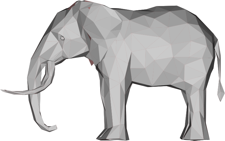 Low Poly 3D Elephant