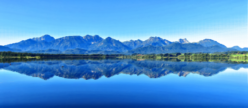 Surreal Lake Reflection