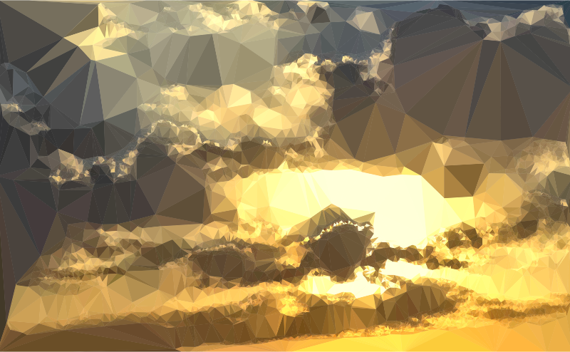 Low Poly Golden Sunset 2