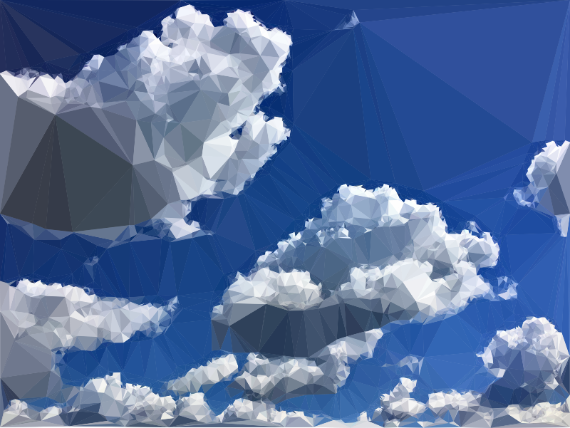 Low Poly Blue Sky 9