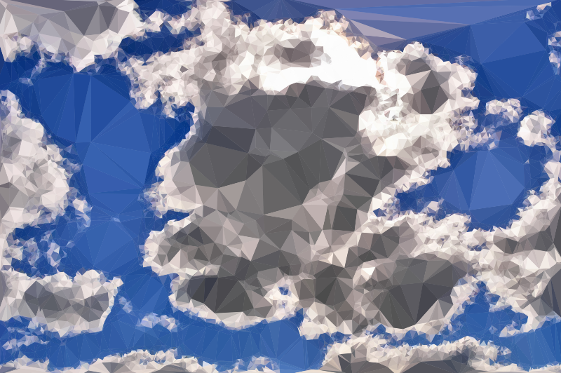 Low Poly Blue Sky 10