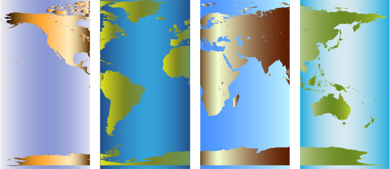 Contemporary World Map Art