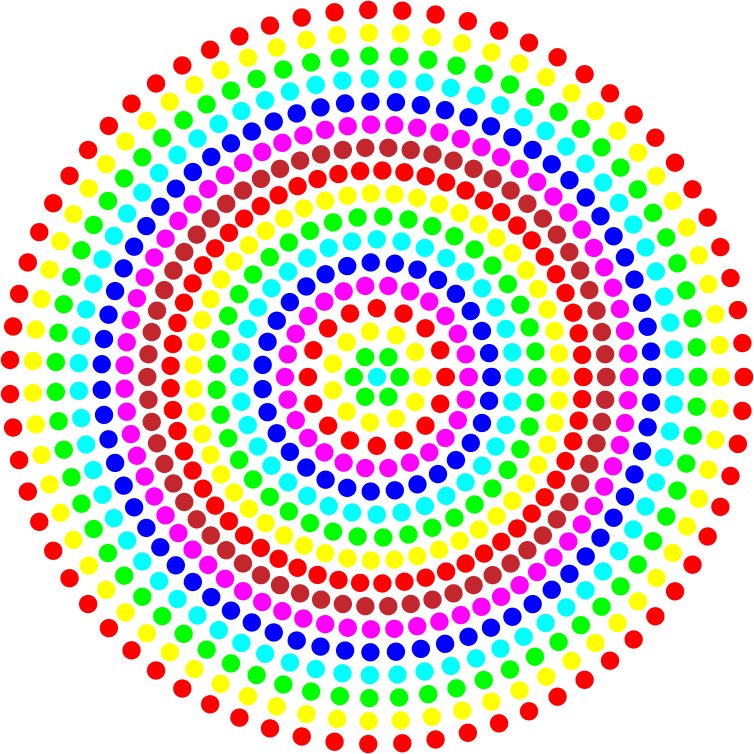 Prismatic Radial Dots