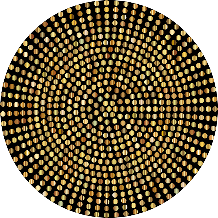 Gold Radial Dots