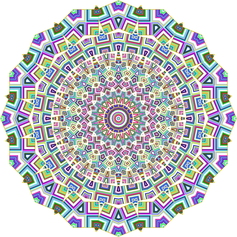 Prismatic Mandala Line Art 3 No Background