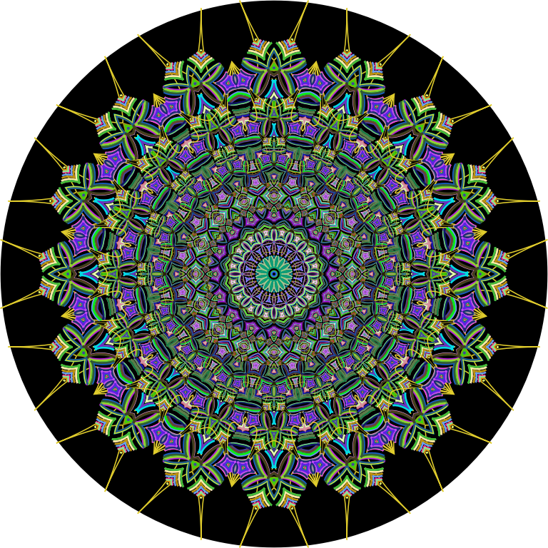 Prismatic Mandala Line Art 4