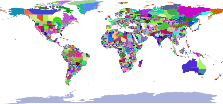 Colorful World Map