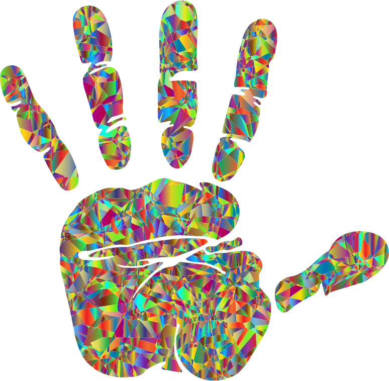 Technicolor Handprint Silhouette 2