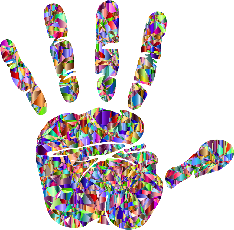 Technicolor Handprint Silhouette 4