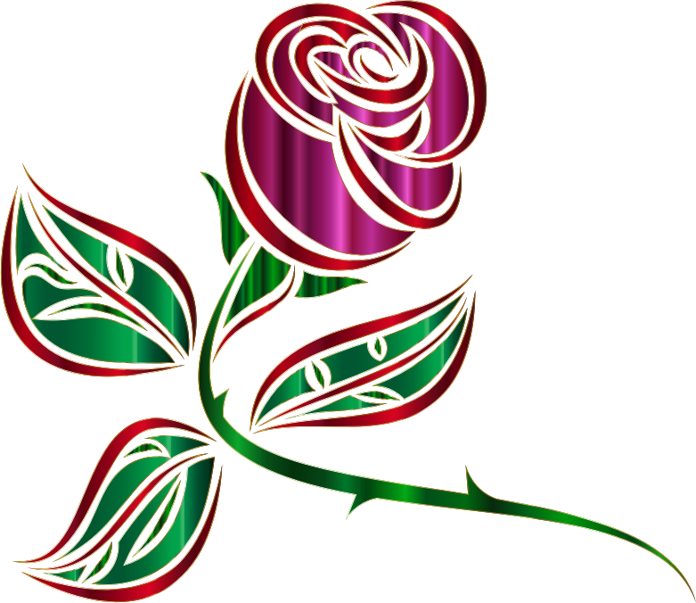 Stylized Rose Extended Minus Background
