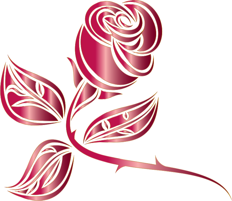 Stylized Rose Extended 4 Minus Background