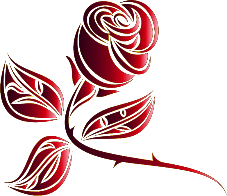 Stylized Rose Extended 8 Minus Background