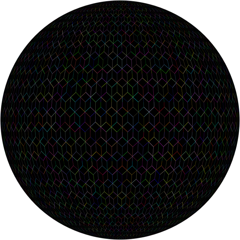 Prismatic Isometric Cube Wireframe Sphere