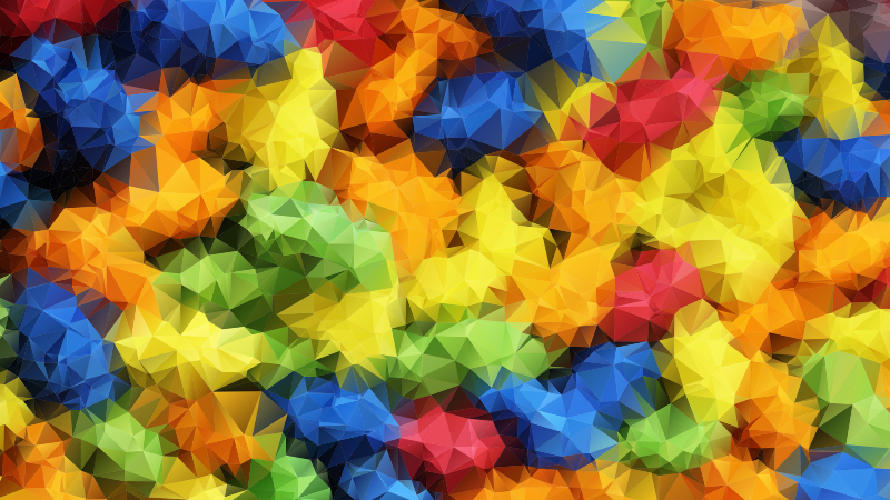 Vivid Prismatic Low Poly Background