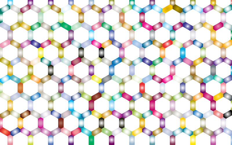 Prismatic Hexagonal Geometric Pattern 2 No Background