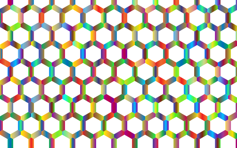 Prismatic Hexagonal Geometric Pattern 3 No Background